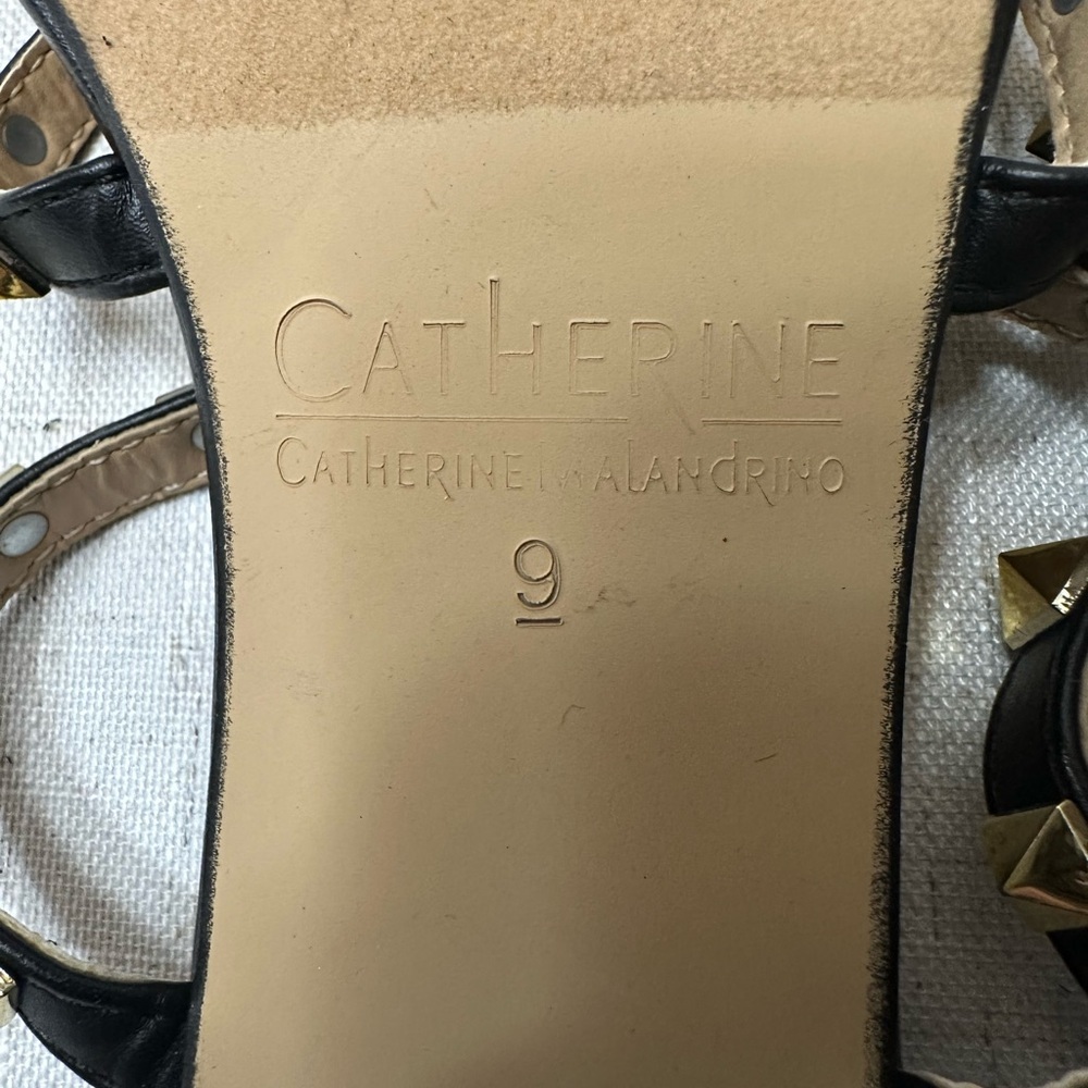 Catherine Malandrino Black Heels with Gold Studs - Picture 9 of 13